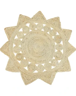 Best Beliani Tappeto ARABAN ø 120 cm Iuta Beige