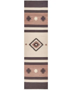 Clearance Beliani Tappeto ARAGATS Beige 80 x 300 cm Cotone Kilim Beige Marrone