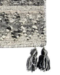 New Beliani Tappeto ARATASHEN Grigio Lana Kilim Beige Grigio