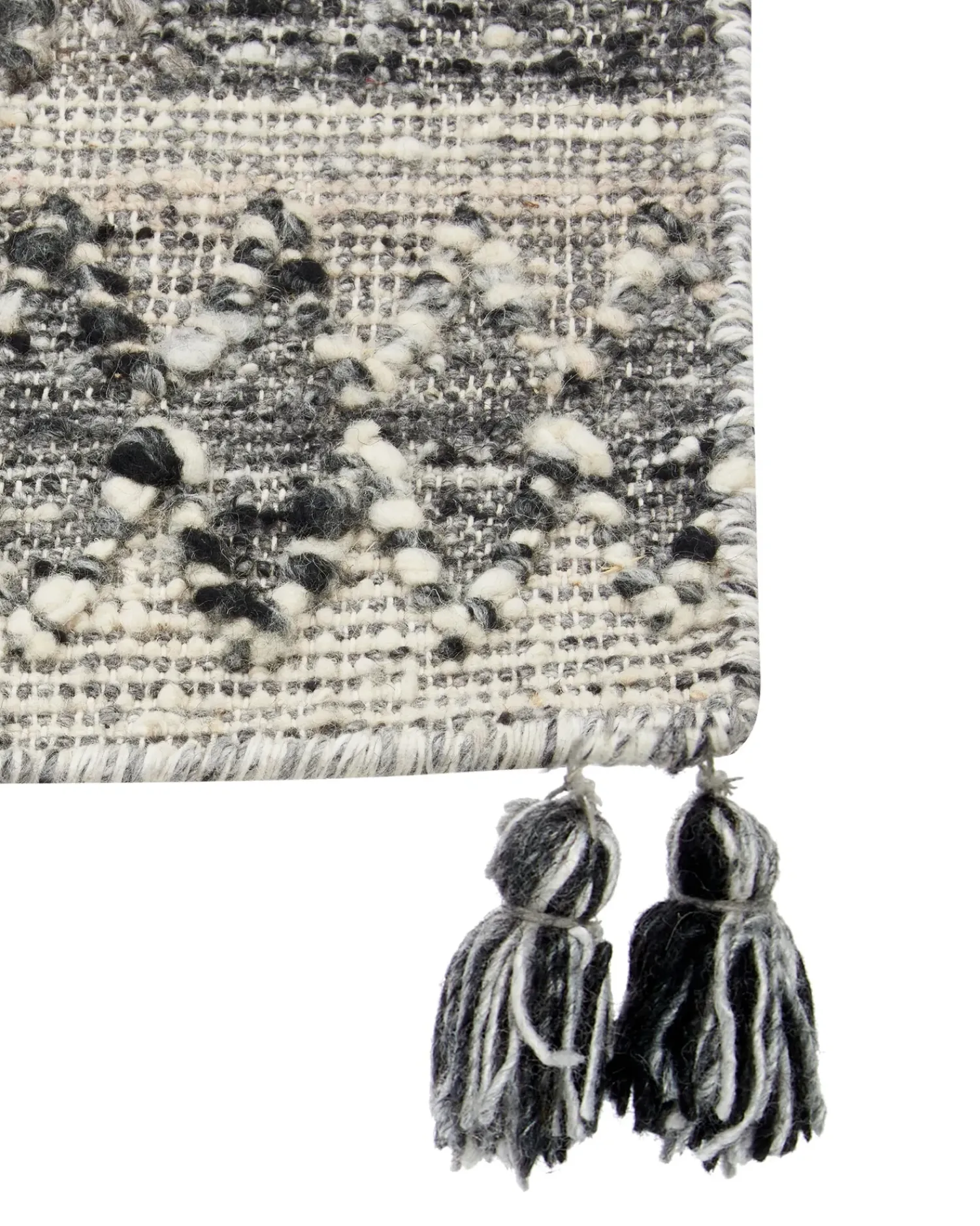 New Beliani Tappeto ARATASHEN Grigio Lana Kilim Beige Grigio
