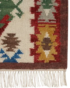 Online Beliani Tappeto AREVIK 80 x 150 cm Lana Kilim Multicolore