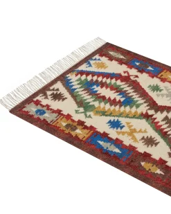 Online Beliani Tappeto AREVIK 80 x 150 cm Lana Kilim Multicolore