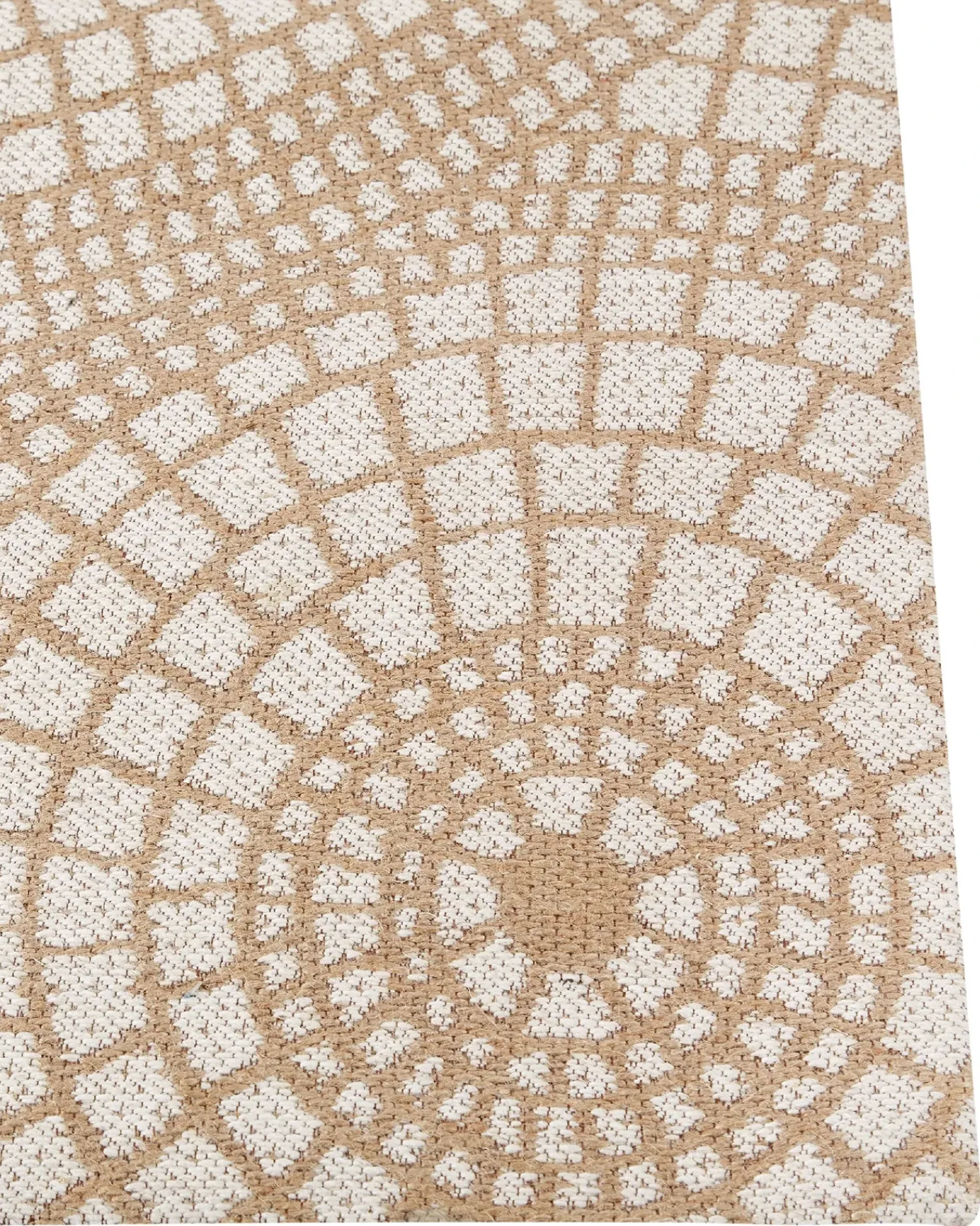 New Beliani Tappeto ARIBA Iuta Bianco Beige