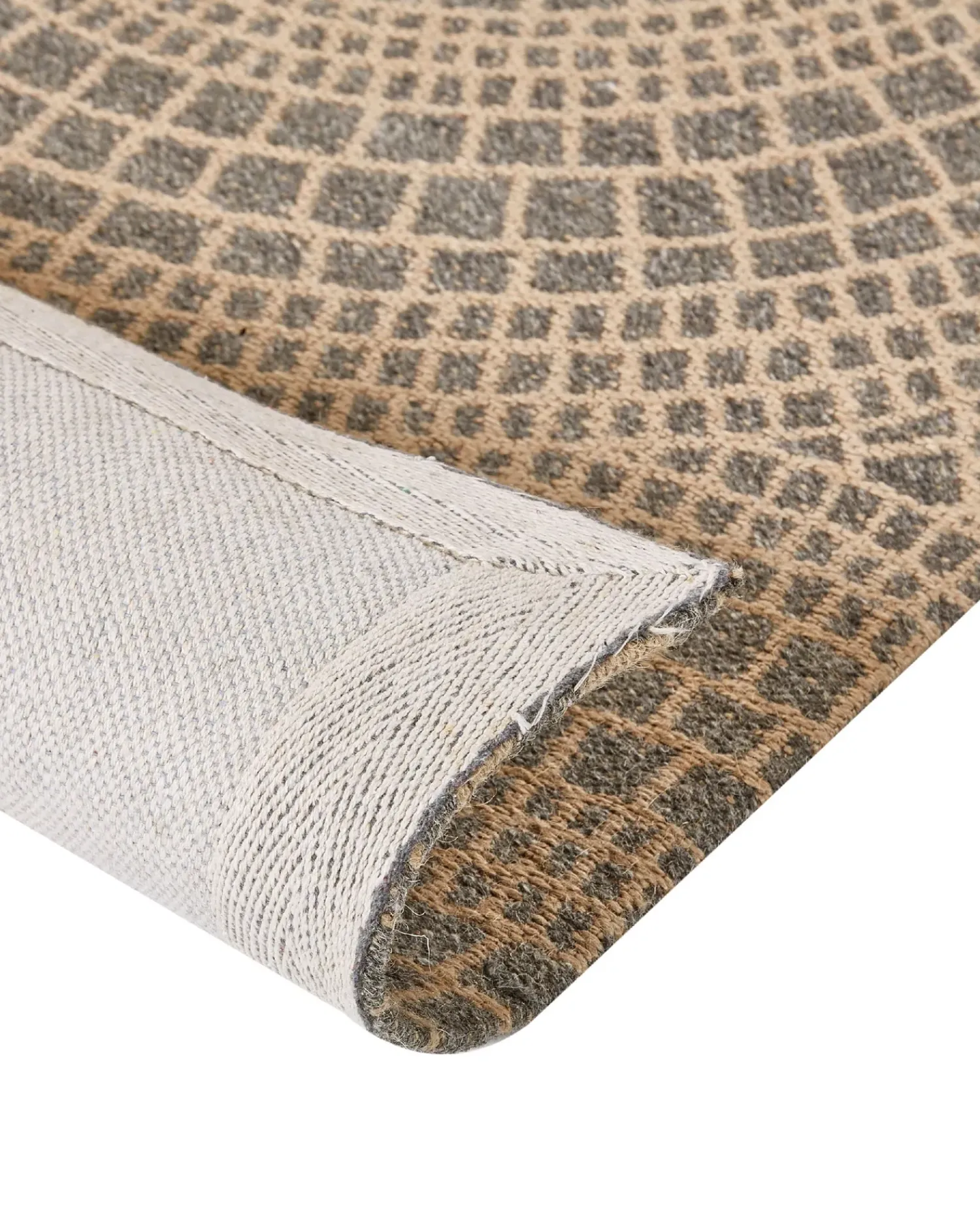 Outlet Beliani Tappeto ARIBA Grigio Beige Iuta Beige Grigio