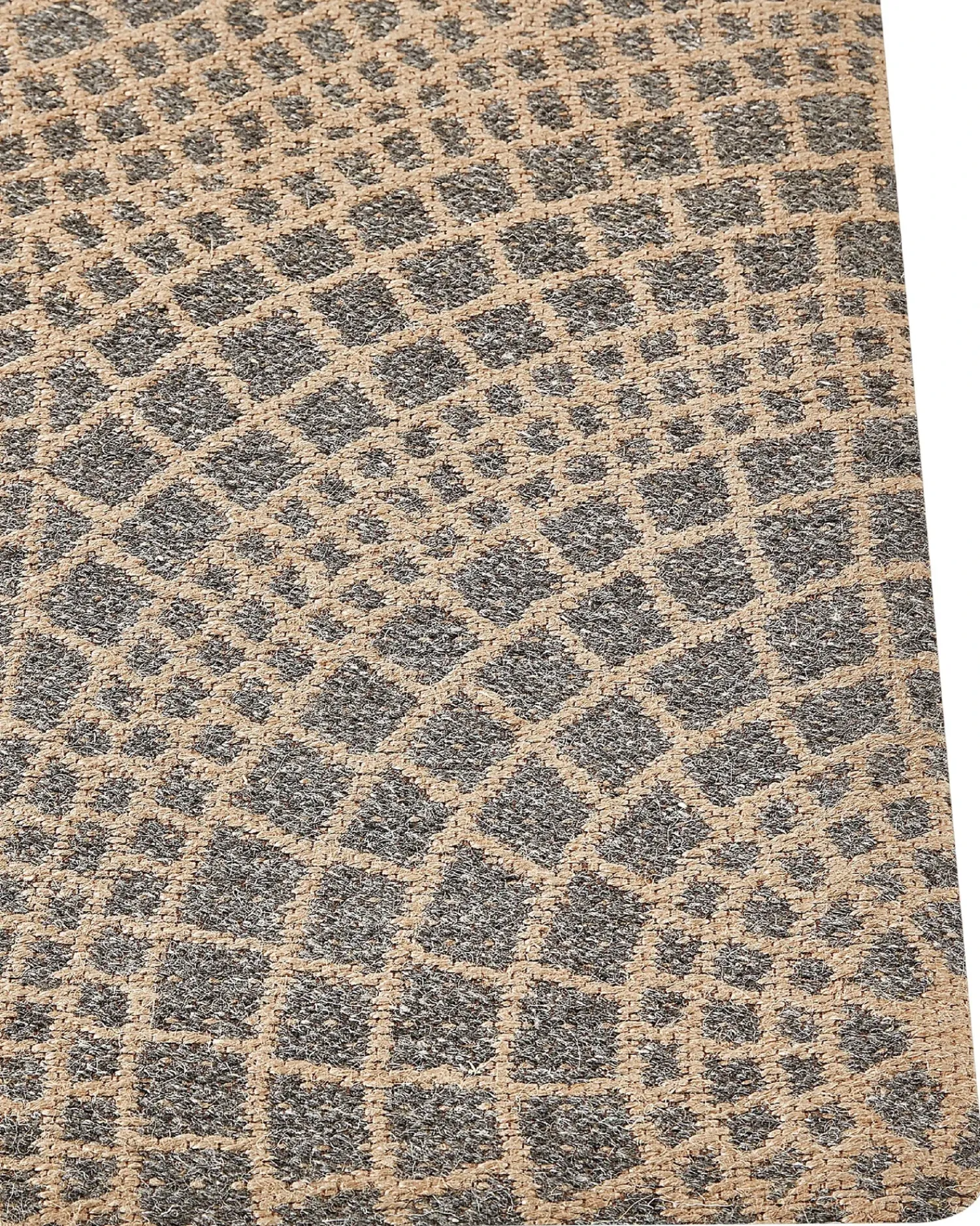Outlet Beliani Tappeto ARIBA Grigio Beige Iuta Beige Grigio