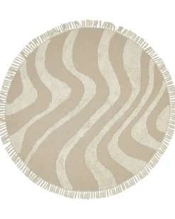 Outlet Beliani Tappeto ARTMAK ø 140 cm Cotone Beige