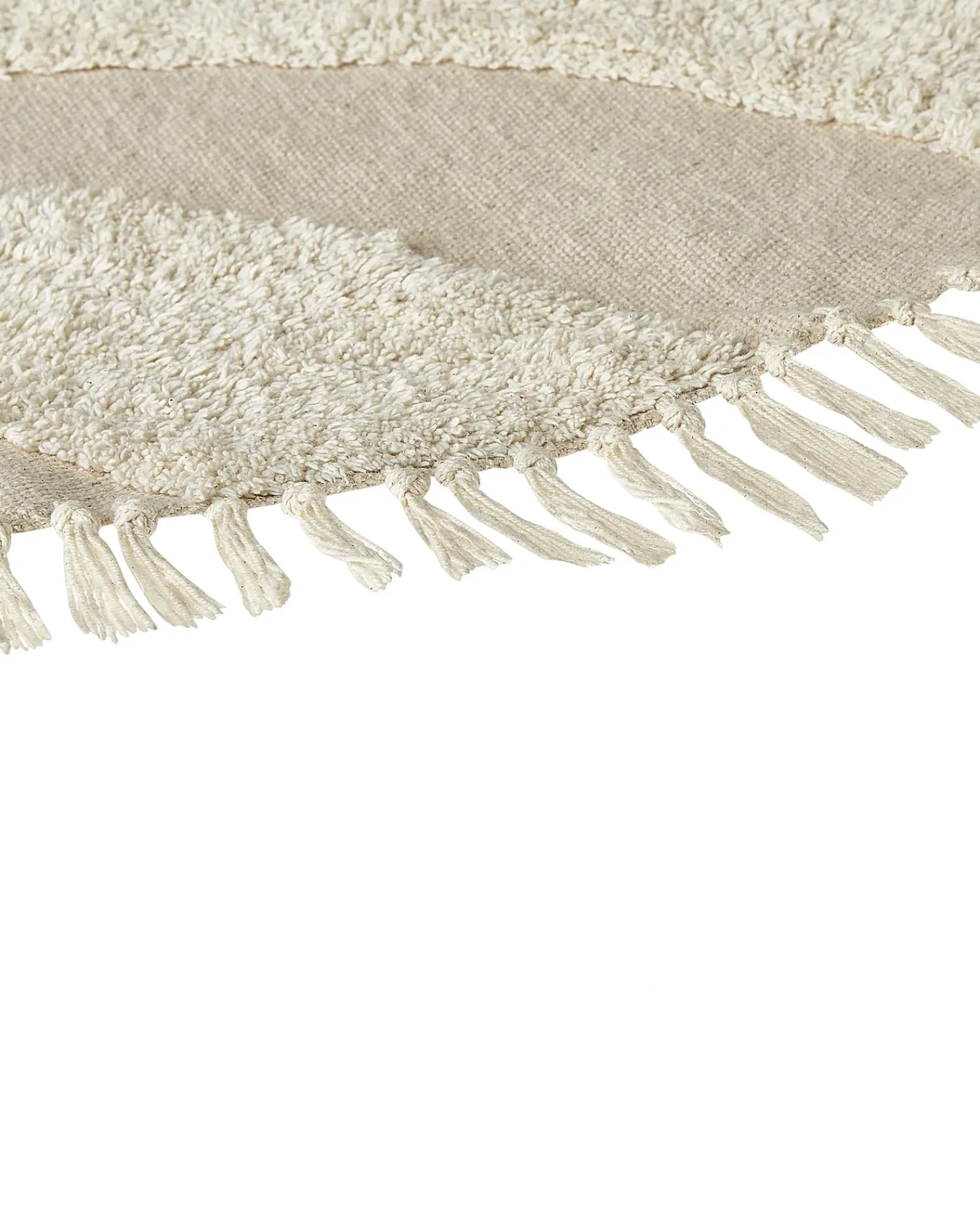 Outlet Beliani Tappeto ARTMAK ø 140 cm Cotone Beige