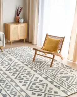 Online Beliani Tappeto ASPANI Bianco sporco 300 x 400 cm Beige Grigio