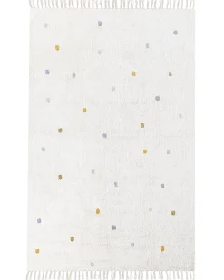 Clearance Beliani Tappeto ASTAF sporco 140 x 200 cm Cotone Bianco