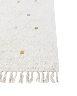 Clearance Beliani Tappeto ASTAF sporco 140 x 200 cm Cotone Bianco