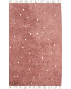 Outlet Beliani Tappeto ASTAF chiaro 140 x 200 cm Cotone Rosso