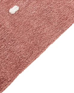 Outlet Beliani Tappeto ASTAF chiaro 140 x 200 cm Cotone Rosso