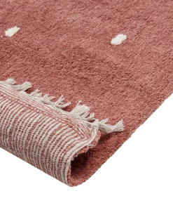 Outlet Beliani Tappeto ASTAF chiaro 140 x 200 cm Cotone Rosso