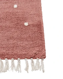 Outlet Beliani Tappeto ASTAF chiaro 140 x 200 cm Cotone Rosso