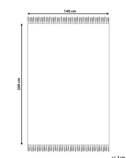 Outlet Beliani Tappeto ASTAF chiaro 140 x 200 cm Cotone Rosso
