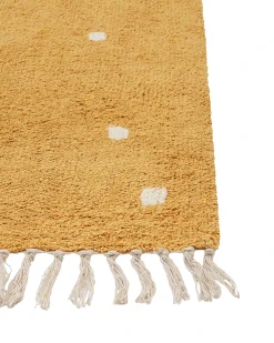 Hot Beliani Tappeto ASTAF Senape 140 x 200 cm Cotone Giallo