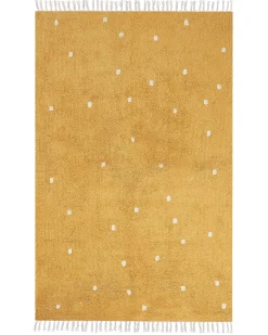 Hot Beliani Tappeto ASTAF Senape 140 x 200 cm Cotone Giallo