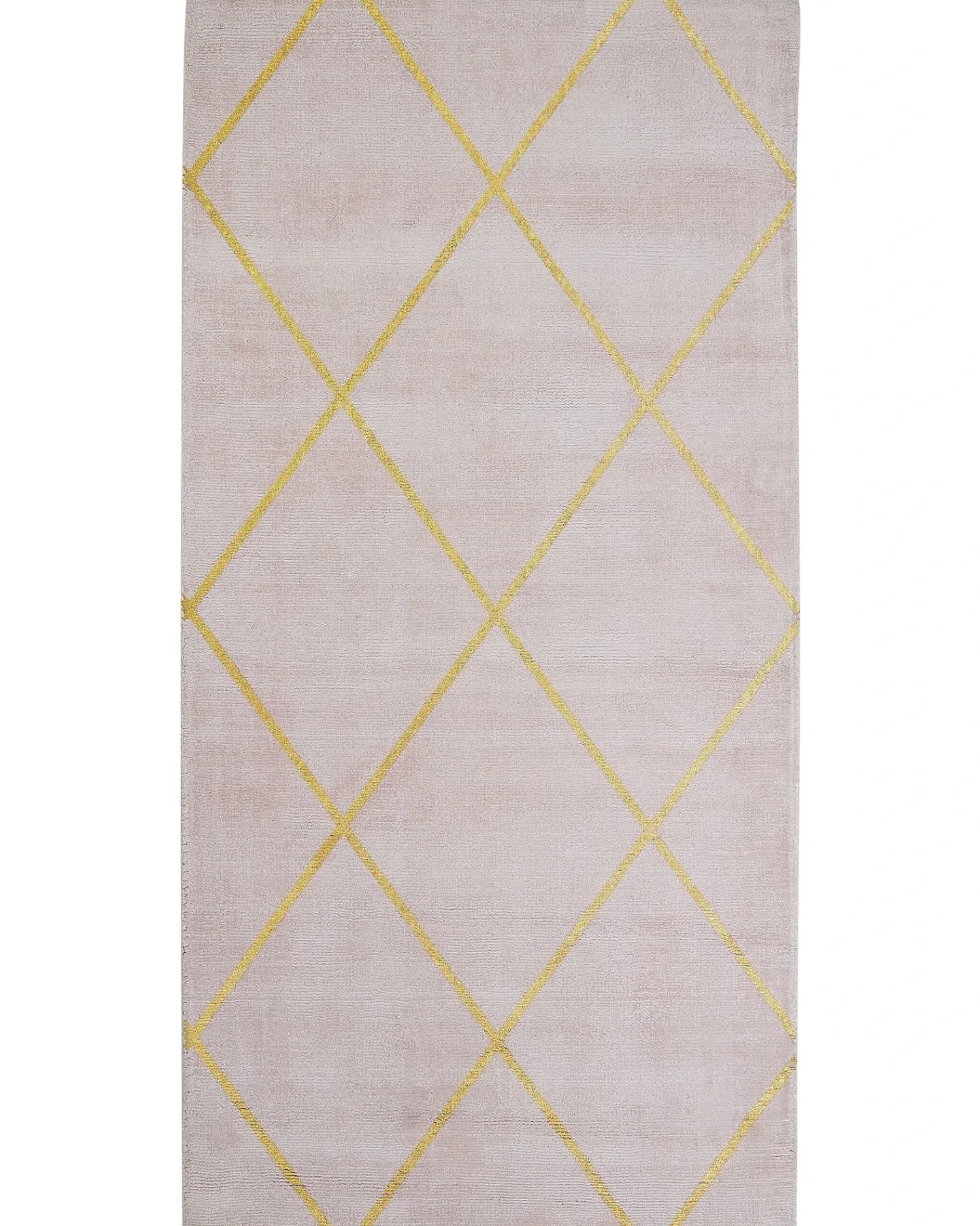 New Beliani Tappeto ATIKE Rosa 80 x 150 cm Viscosa Rosa Oro