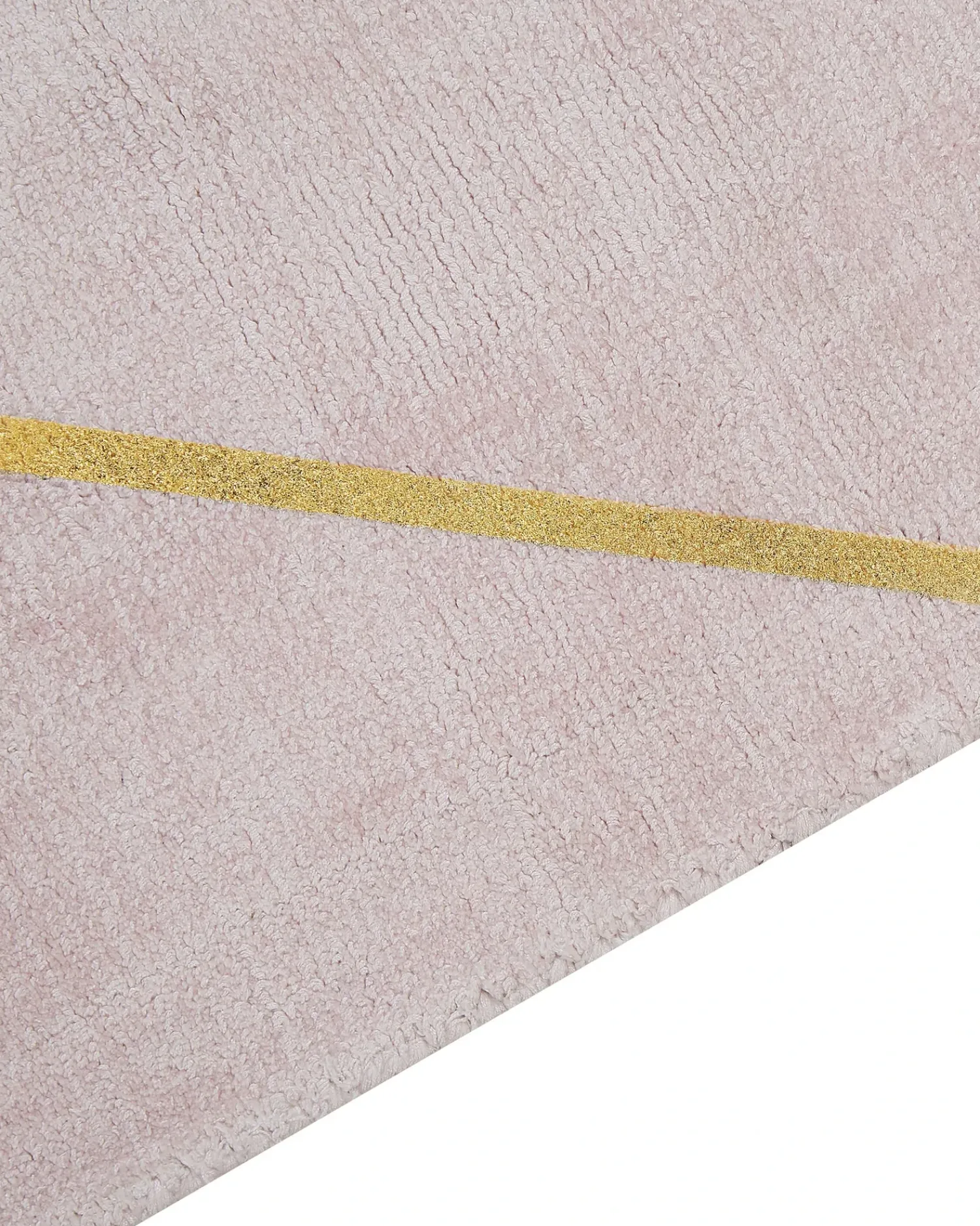 New Beliani Tappeto ATIKE Rosa 80 x 150 cm Viscosa Rosa Oro