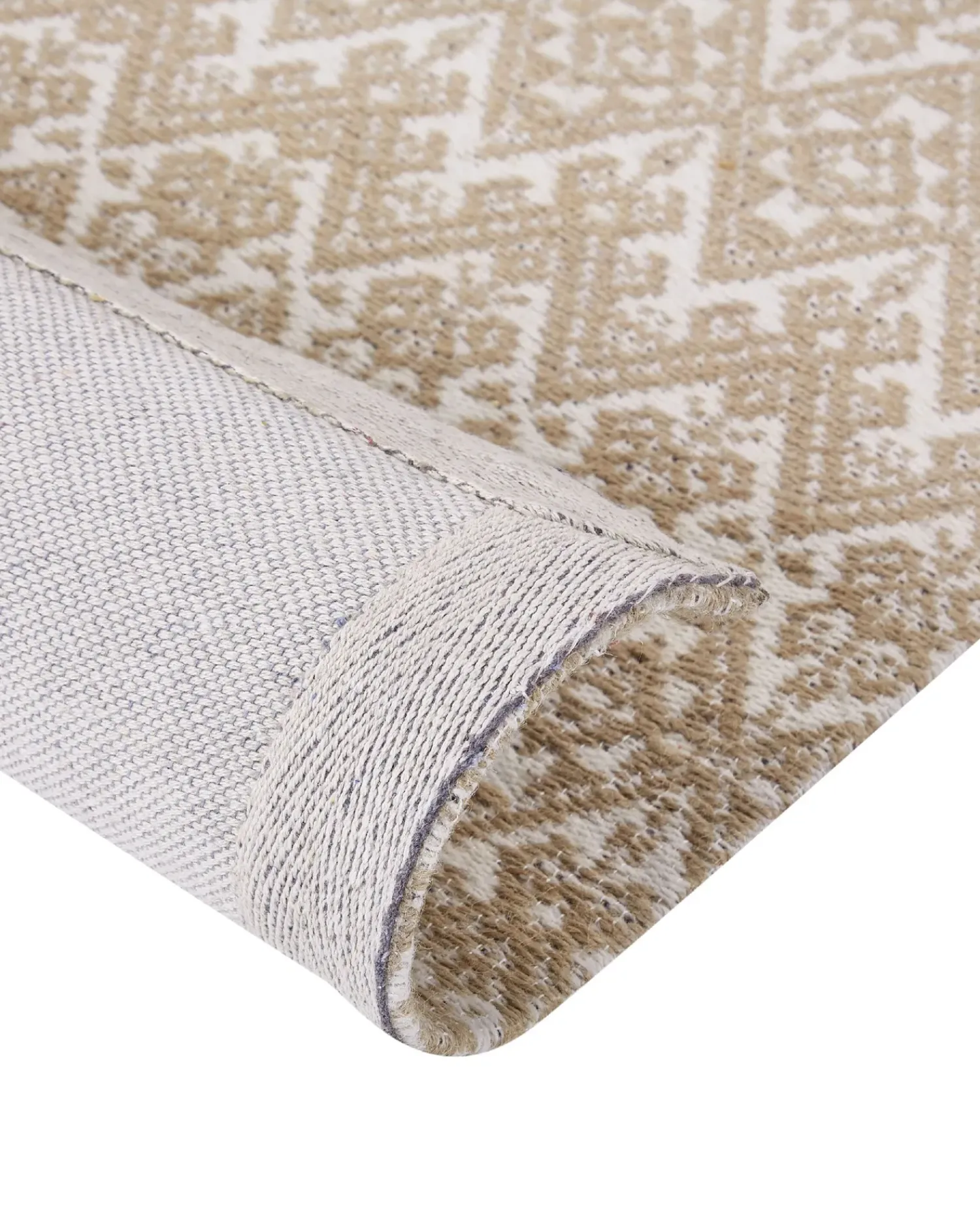 Hot Beliani Tappeto ATIMA Beige Iuta Beige Bianco