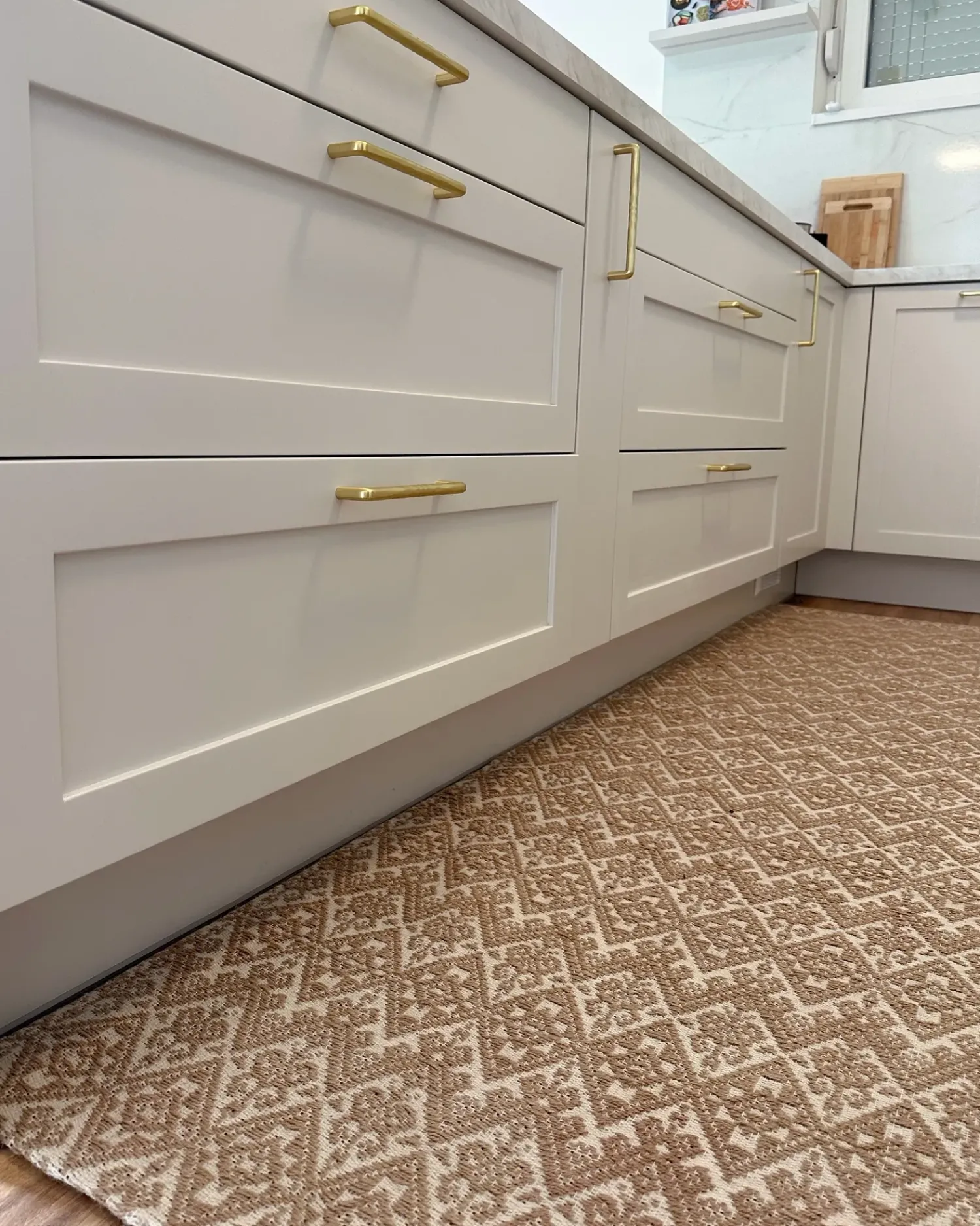 Hot Beliani Tappeto ATIMA Beige Iuta Beige Bianco