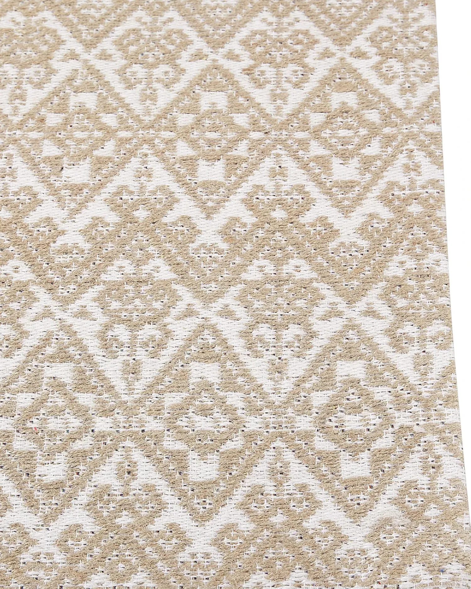 Hot Beliani Tappeto ATIMA Beige Iuta Beige Bianco