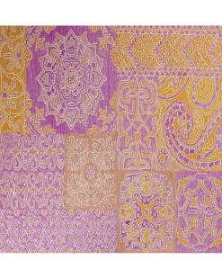 Outlet Beliani Tappeto AVANOS Rosa Lana Giallo Multicolore Rosa