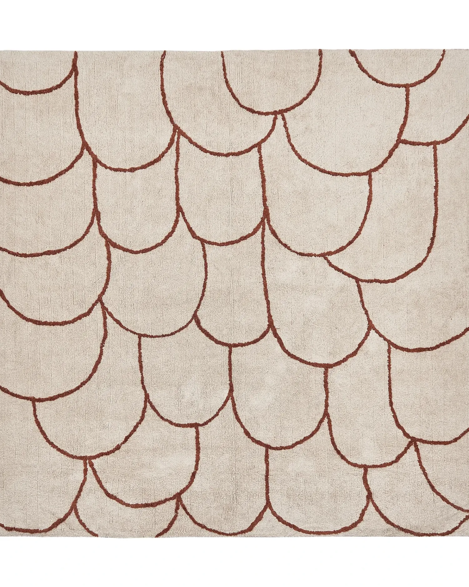Clearance Beliani Tappeto AVDAN Beige 200 x 200 cm Cotone Beige Marrone