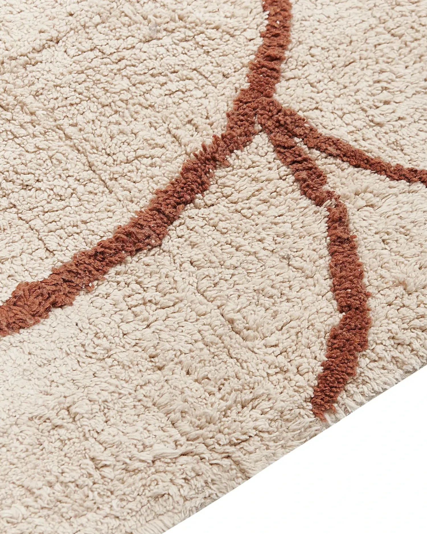 Clearance Beliani Tappeto AVDAN Beige 200 x 200 cm Cotone Beige Marrone