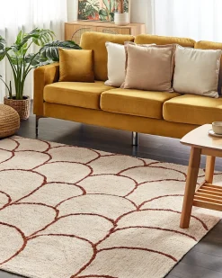 Clearance Beliani Tappeto AVDAN Beige 200 x 200 cm Cotone Beige Marrone