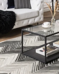 Best Beliani Tappeto AYTEPE Grigio Pelle naturale Beige Bianco Marrone Grigio Nero
