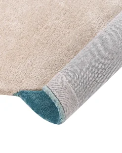 New Beliani Tappeto AYUJ Beige/ Blu 160 x 230 cm Viscosa Beige Blu