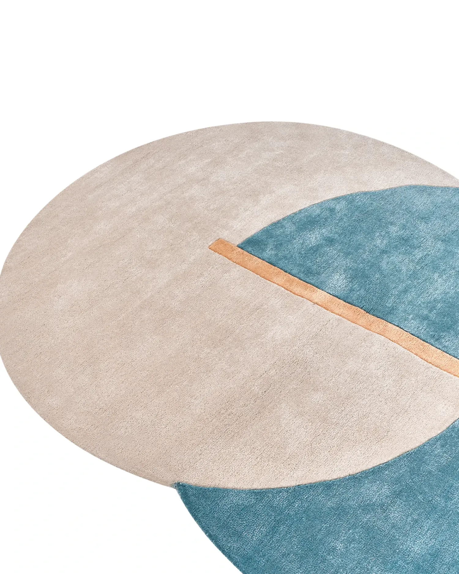 New Beliani Tappeto AYUJ Beige/ Blu 160 x 230 cm Viscosa Beige Blu