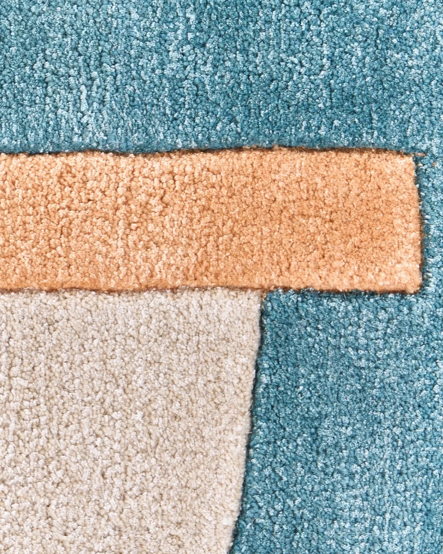 New Beliani Tappeto AYUJ Beige/ Blu 160 x 230 cm Viscosa Beige Blu