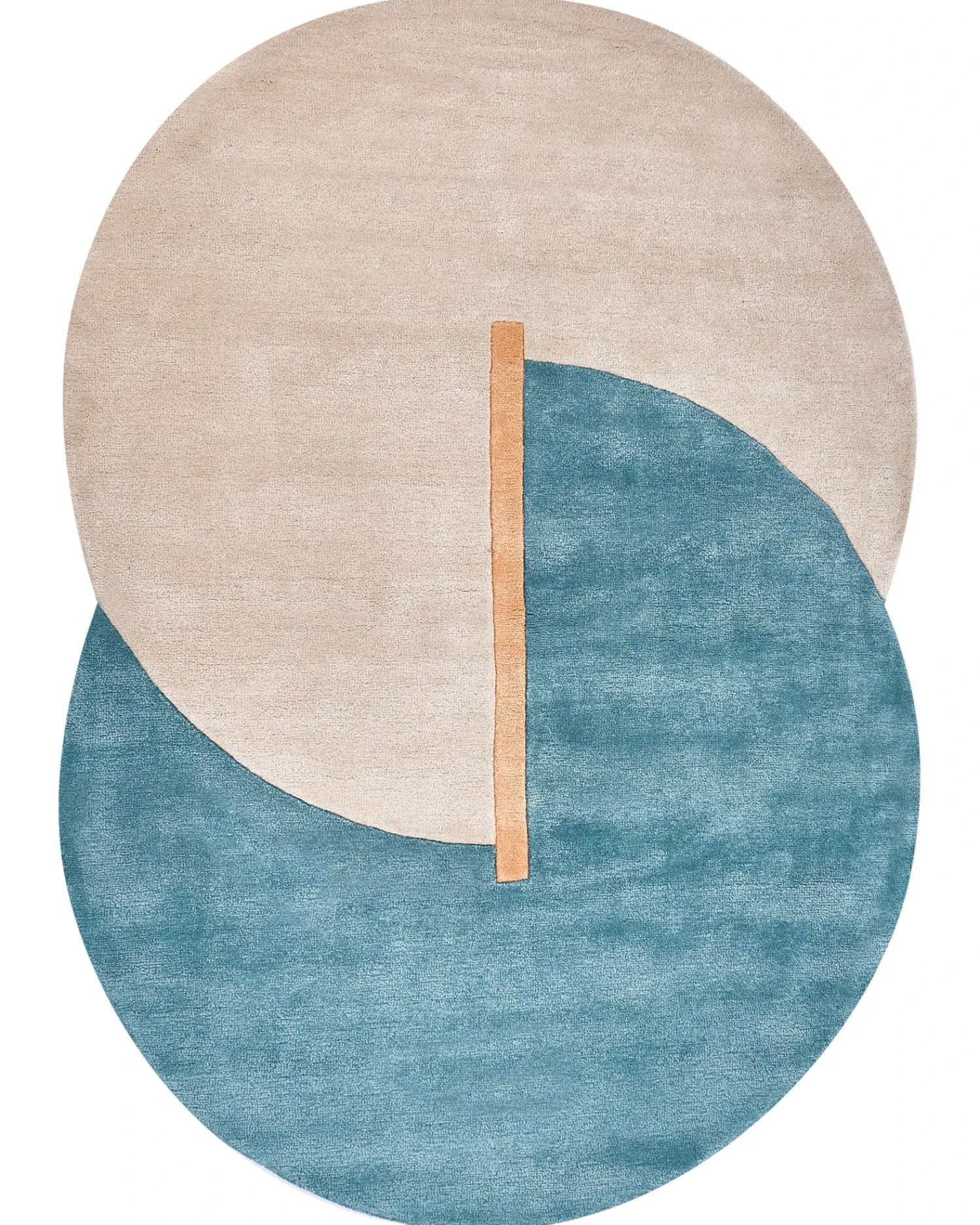 New Beliani Tappeto AYUJ Beige/ Blu 160 x 230 cm Viscosa Beige Blu