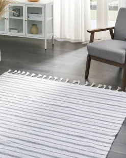 Online Beliani Tappeto BADEMLI Bianco sporco Bianco Grigio