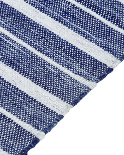 Sale Beliani Tappeto BADEMLI Blu scuro Bianco Blu