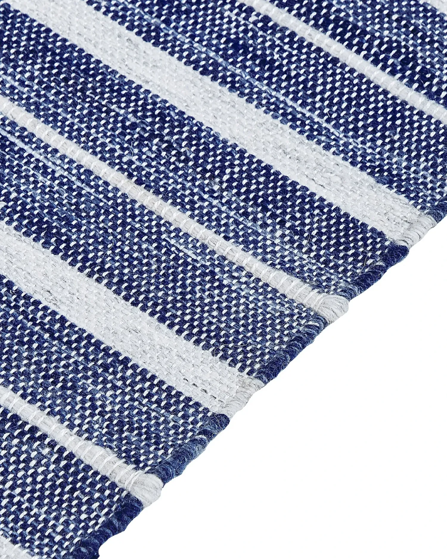 Sale Beliani Tappeto BADEMLI Blu scuro Bianco Blu