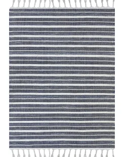 Sale Beliani Tappeto BADEMLI Blu scuro Bianco Blu