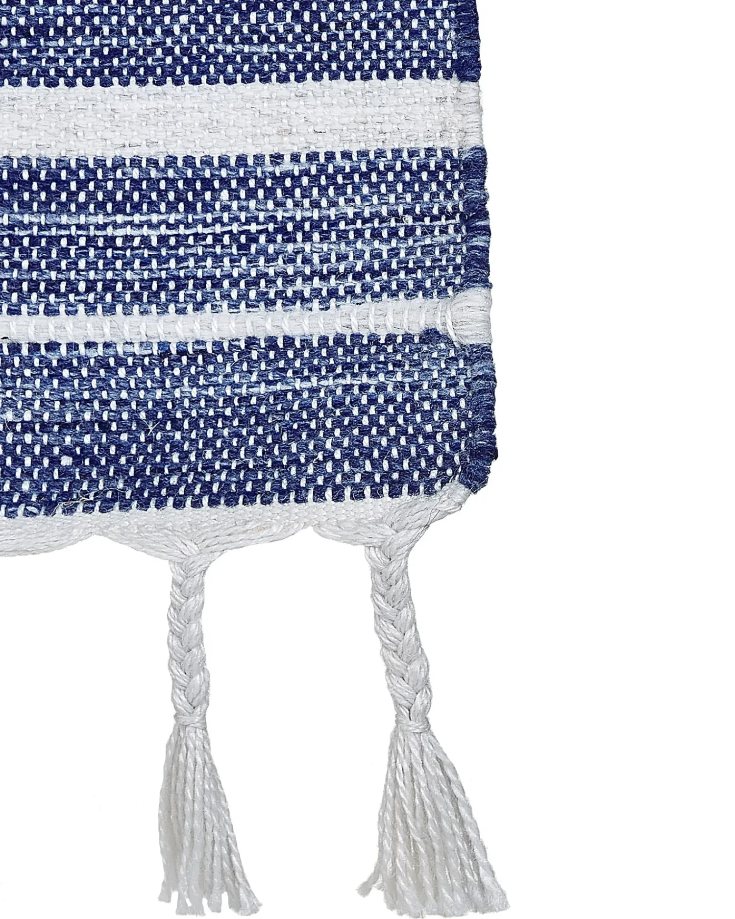Sale Beliani Tappeto BADEMLI Blu scuro Bianco Blu