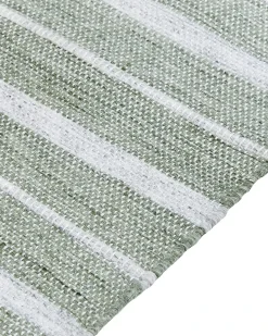 Outlet Beliani Tappeto BADEMLI Verde scuro Bianco Verde