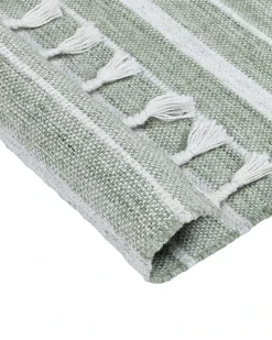Outlet Beliani Tappeto BADEMLI Verde scuro Bianco Verde
