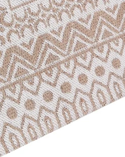 Beliani Tappeto BAGLAR Bianco Iuta Beige Bianco