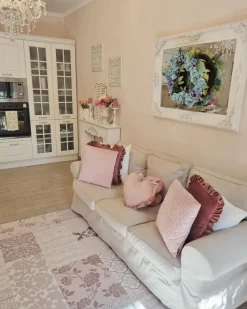 Clearance Beliani Tappeto BALLICA Grigio 160 x 230 cm Rosa Grigio
