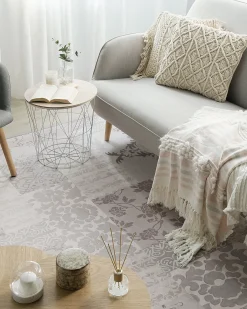 Clearance Beliani Tappeto BALLICA Grigio 160 x 230 cm Rosa Grigio