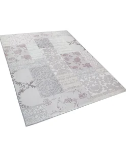 Clearance Beliani Tappeto BALLICA Grigio 160 x 230 cm Rosa Grigio