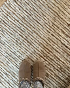 Best Beliani Tappeto BARKHAN Beige 300 x 400 cm Cotone Bianco Beige