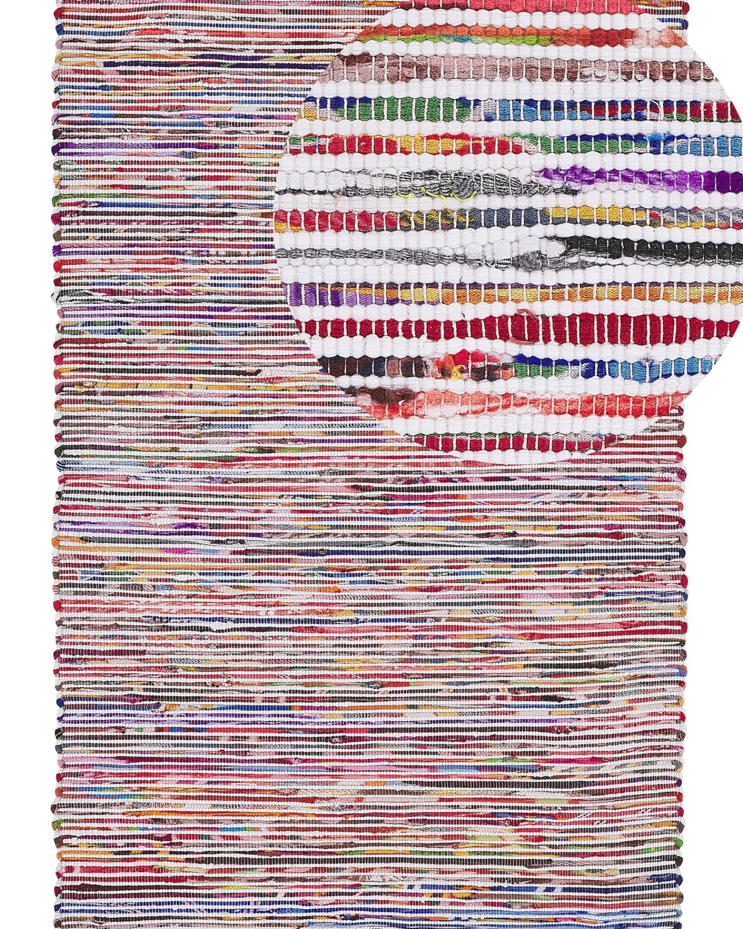 Clearance Beliani Tappeto BARTIN Bianco 160 x 230 cm Bianco Blu Rosa Rosso Multicolore