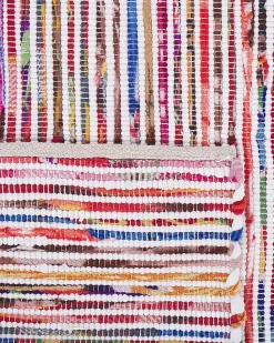 Clearance Beliani Tappeto BARTIN Bianco 160 x 230 cm Bianco Blu Rosa Rosso Multicolore