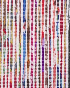 Clearance Beliani Tappeto BARTIN Bianco 160 x 230 cm Bianco Blu Rosa Rosso Multicolore